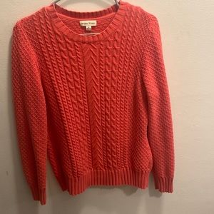 Salmon colored Cable knit sweater